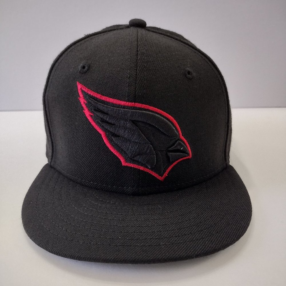 Arizona Cardinals New era 59fifty Fitted Black hat - NFL Logo size 6 5/8 53cm.